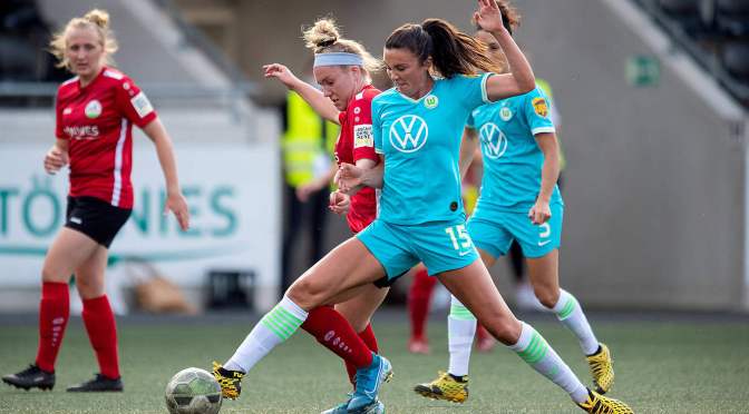 Coupe d&rsquo;Allemagne Femmes 2019-2020 – 1/4 de finale : Sans forcer Wolfsburg se qualifie pour les demies finale.