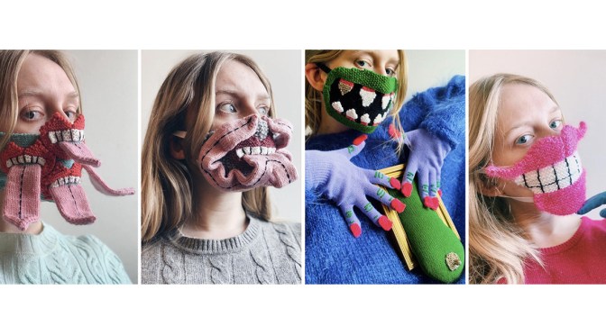 Coronavirus : Une islandaise tricote des masques horrifiques pour renforcer la « distanciation sociale ».
