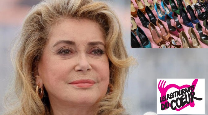 L&rsquo;actrice Catherine Deneuve met aux enchères sa collection au profit des « Restos du cœur » !