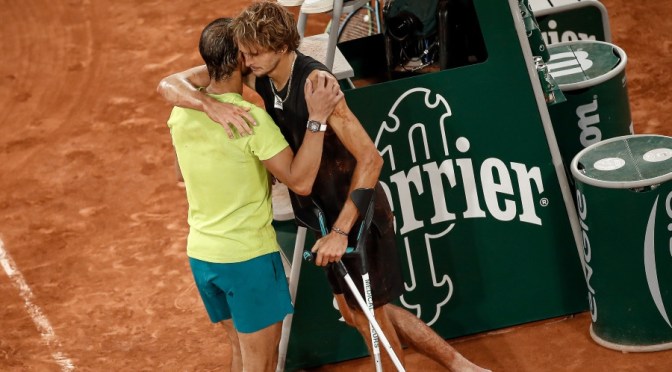 Roland-Garros: Rafael Nadal en finale après l’abandon de Zverev sur blessure!