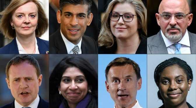 Royaume-Uni : Huit candidats officiellement en lice pour remplacer Boris Johnson.