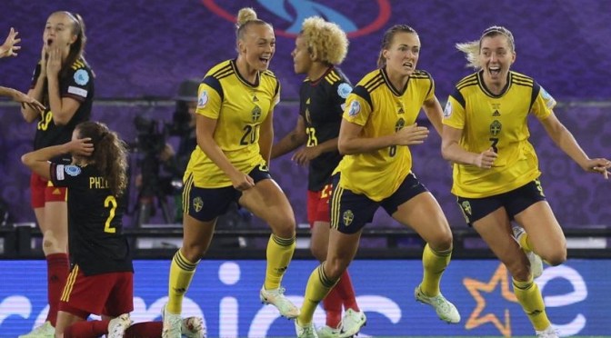 Football – Euro féminin : La Suède en 1/2 finale après sa victoire au bout du temps additionnel contre la Belgique !
