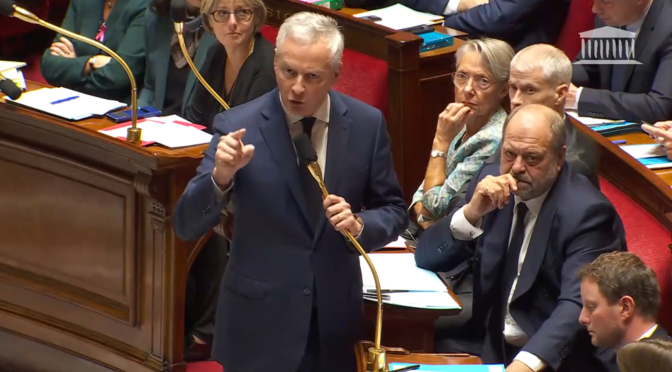 France : clash à l&rsquo;Assemblée Nationale, entre un député RN et le ministre de l&rsquo;Economie, Bruno le Maire! Le RN quitte l&rsquo;hémicycle!
