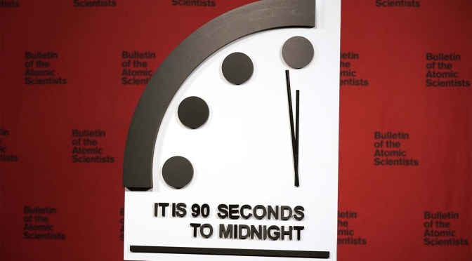 L’horloge de l’apocalypse encore avancée : plus que 90 secondes avant la « fin du monde »