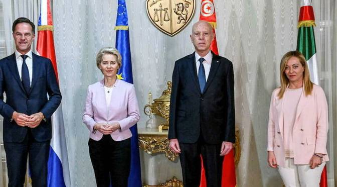 Von der Leyen, Meloni et Rutte en Tunisie, pays qui inquiète l&rsquo;Union Européenne