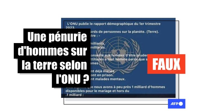 &laquo;&nbsp;Vérif&rsquo; Infos&nbsp;&raquo; : 5,6 milliards de femmes pour 2,2 milliards d’hommes dans le monde ? Ces chiffres sont faux