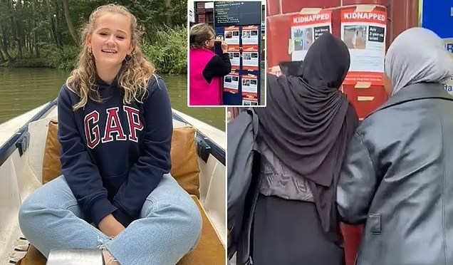 Londres : Des femmes déchirent des affiches d&rsquo;enfants kidnappés par le Hamas et crient &laquo;&nbsp;C&rsquo;est pour la Palestine&nbsp;&raquo;.