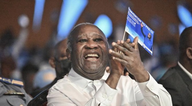 Côte d&rsquo;Ivoire : Malgré son inéligibilité, Laurent Gbagbo officiellement investi à la présidentielle par son parti