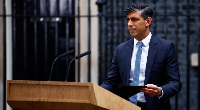 Grande-Bretagne : Rishi Sunak annonce la tenue des élections nationales au Royaume-Uni le 4 juillet prochain.