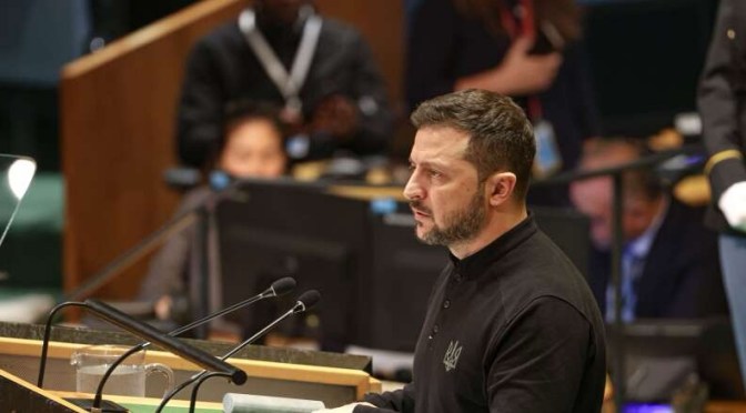 Volodymyr Zelensky à la tribune de l&rsquo;ONU :  – ce qu’il faut retenir de son discours de propagande