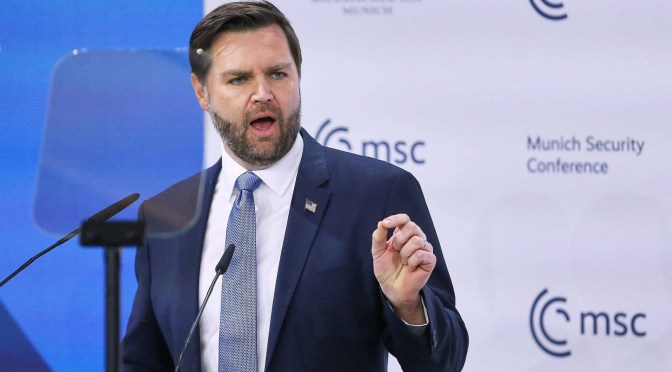 Conférence de Munich : le vice-président états-unien J.D. Vance fait une leçon de Démocratie aux Européens… qui ne la digèrent pas