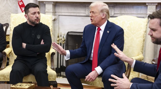 Clash Trump – Zelensky : Le président ukrainien quitte la Maison-Blanche de manière prématurée, la conférence de presse commune annulée!