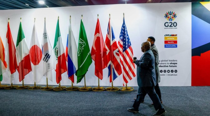 Le sommet du G20 s&rsquo;ouvre en Afrique du Sud, en l&rsquo;absence de Donald Trump